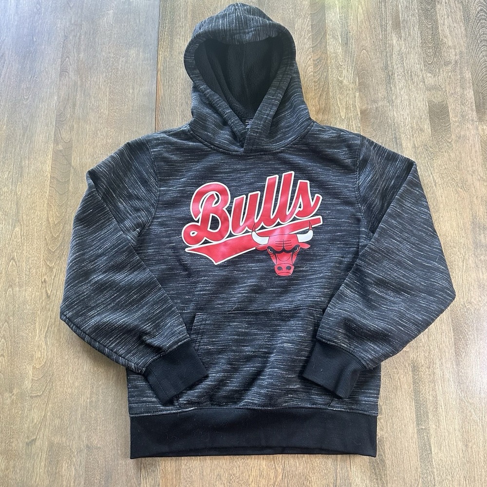 Chicago Bulls Shirt Boys Medium (10/12) Basketball Hooded NBA Casual Youth